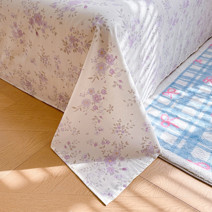 91家纺网 家纺一手货源 找家纺 绵庭家纺 2026新款12868全棉纯棉印花系列床单单件单品床单单床单-第一批 苏林-紫