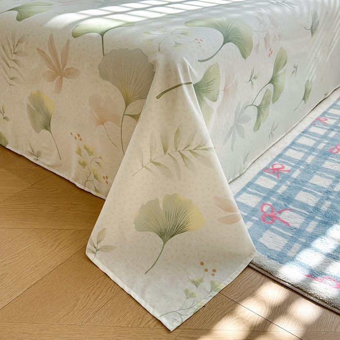 91家纺网 家纺一手货源 找家纺 绵庭家纺 2026新款12868全棉纯棉印花系列床单单件单品床单单床单-第一批 银杏疏影