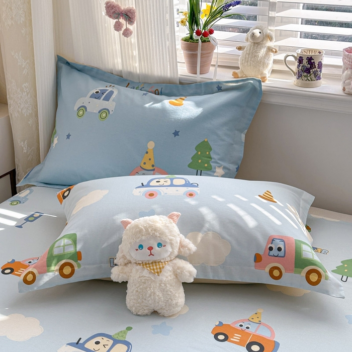 91家纺网 家纺一手货源 找家纺 绵庭家纺 2026新款12868全棉纯棉印花系列枕套单件单品枕套单枕套-第一批 云朵车行