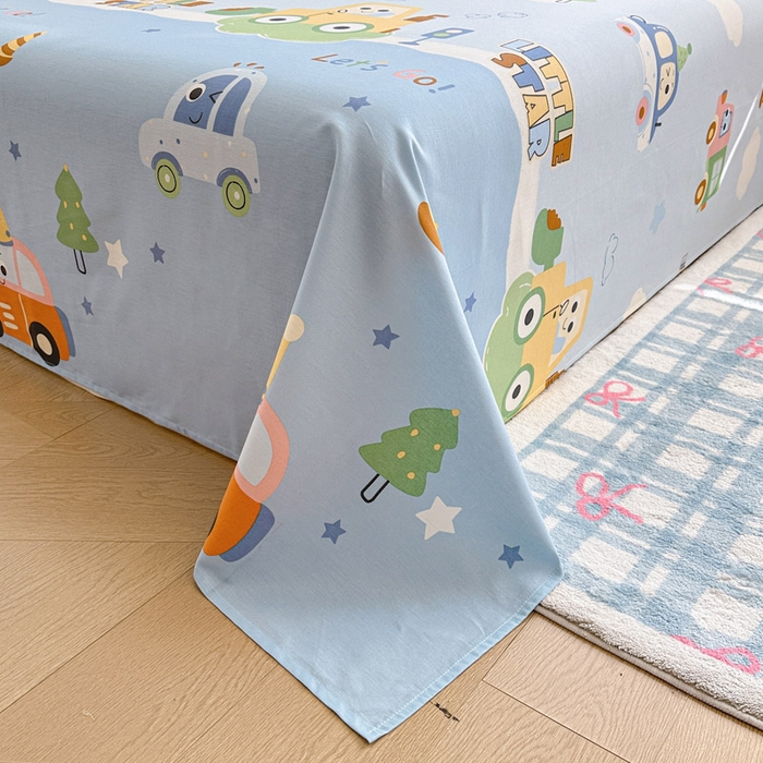 91家纺网 家纺一手货源 找家纺 绵庭家纺 2026新款12868全棉纯棉印花系列床单单件单品床单单床单-第一批 云朵车行