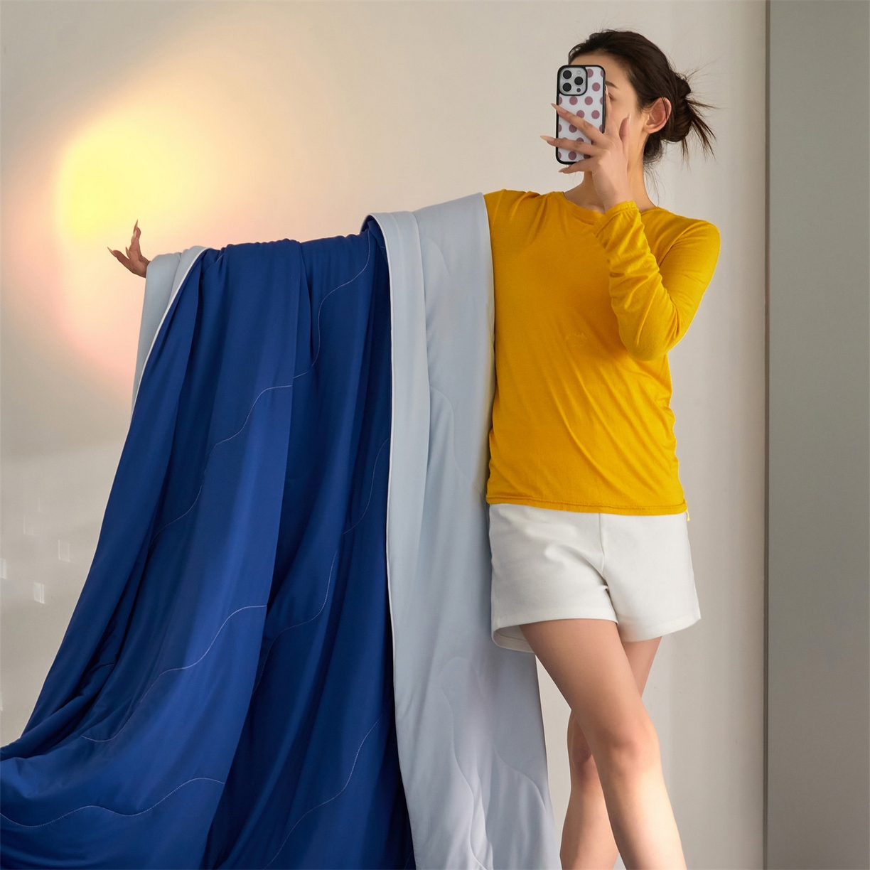 头等舱 2026新款3.0版凉感A类锦氨（160克）20大豆抗菌夏被（配礼盒） 深蓝+浅灰蓝