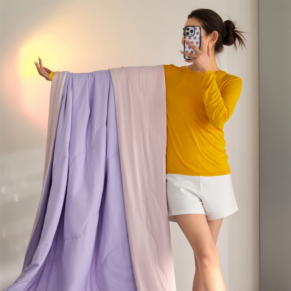 头等舱 2026新款3.0版凉感A类锦氨（160克）20大豆抗菌夏被（配礼盒）优雅紫+浅豆沙