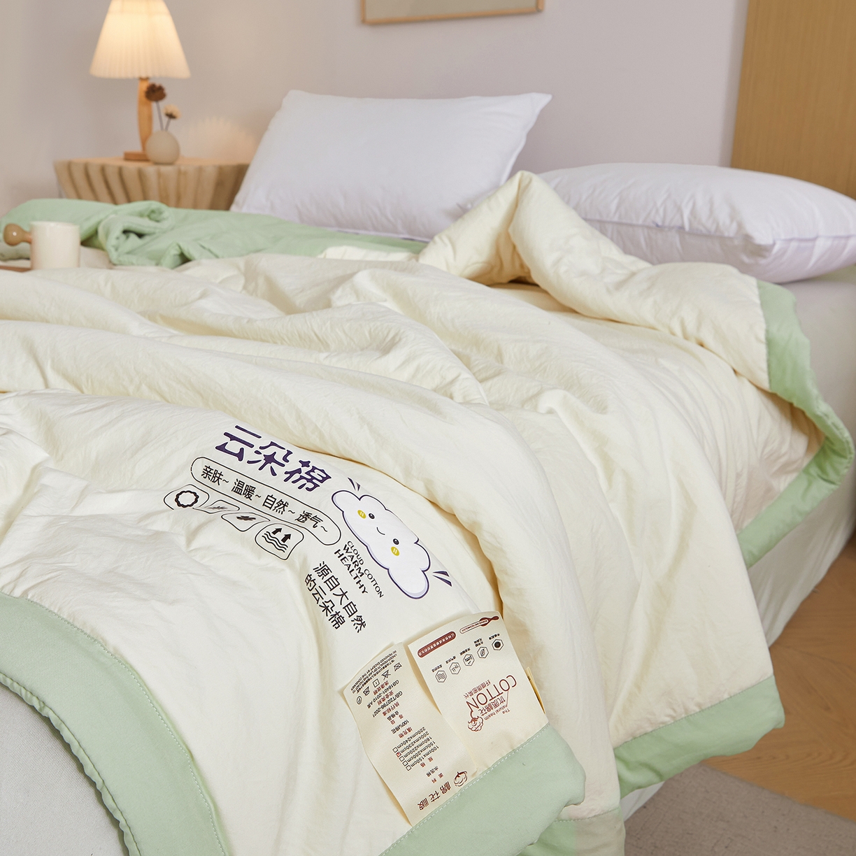 91家纺网 家纺一手货源 找家纺 （总）样样红被业 2026新款水洗棉100%纯棉花夏被