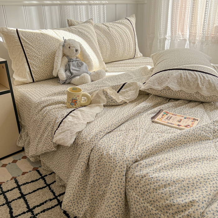91家纺网 家纺一手货源 找家纺 （总）欧尚 2026新款花边云感棉夏被床盖四件套