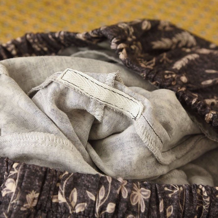 91家纺网 家纺一手货源 找家纺 （总）洛兰沙家居馆 复古印花双层棉纱睡衣女冬款休闲舒适透气宽松长袖家居服套装纯棉