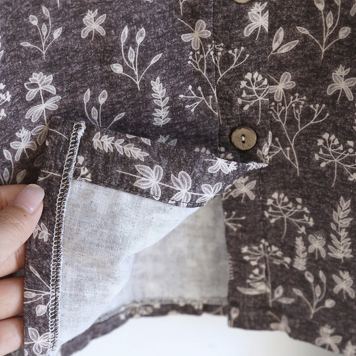 91家纺网 家纺一手货源 找家纺 （总）洛兰沙家居馆 复古印花双层棉纱睡衣女冬款休闲舒适透气宽松长袖家居服套装纯棉