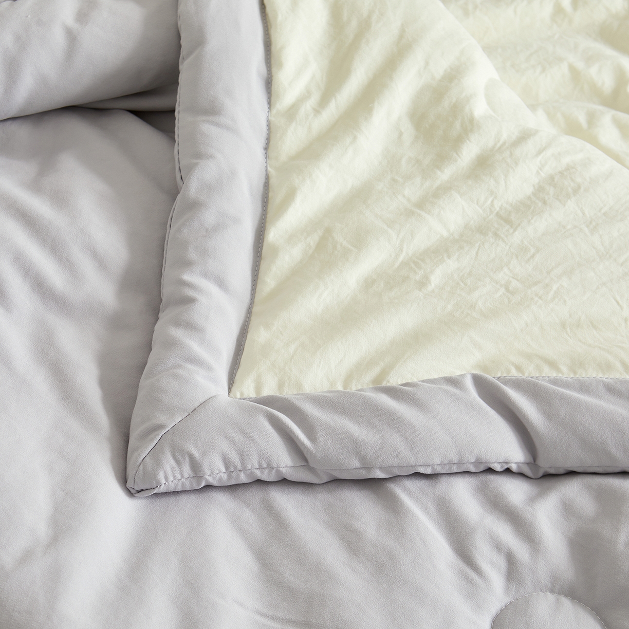 91家纺网 家纺一手货源 找家纺 样样红被业 2026新款水洗棉100%纯棉花夏被 云朵棉-黄拼灰