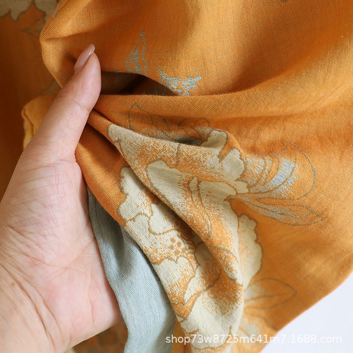 91家纺网 家纺一手货源 找家纺 （总）洛兰沙家居馆 国风新中式提花纯棉棉纱圆领女士睡衣短袖宽松家居服春夏古典风