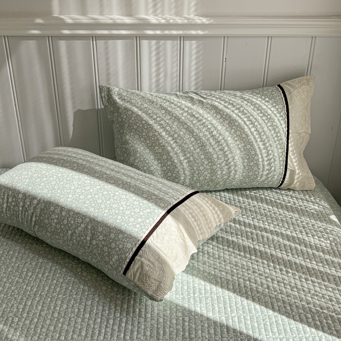 91家纺网 家纺一手货源 找家纺 欧尚 2026新款花边云感棉夏被床盖四件套 朵真