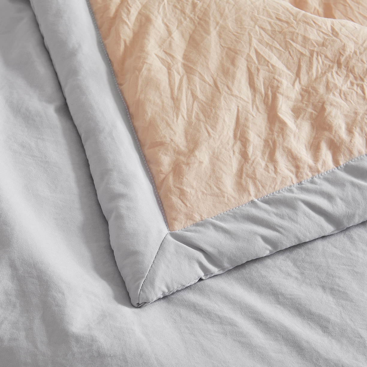 91家纺网 家纺一手货源 找家纺 样样红被业 2026新款水洗棉100%纯棉花夏被 云朵棉-卡其拼灰