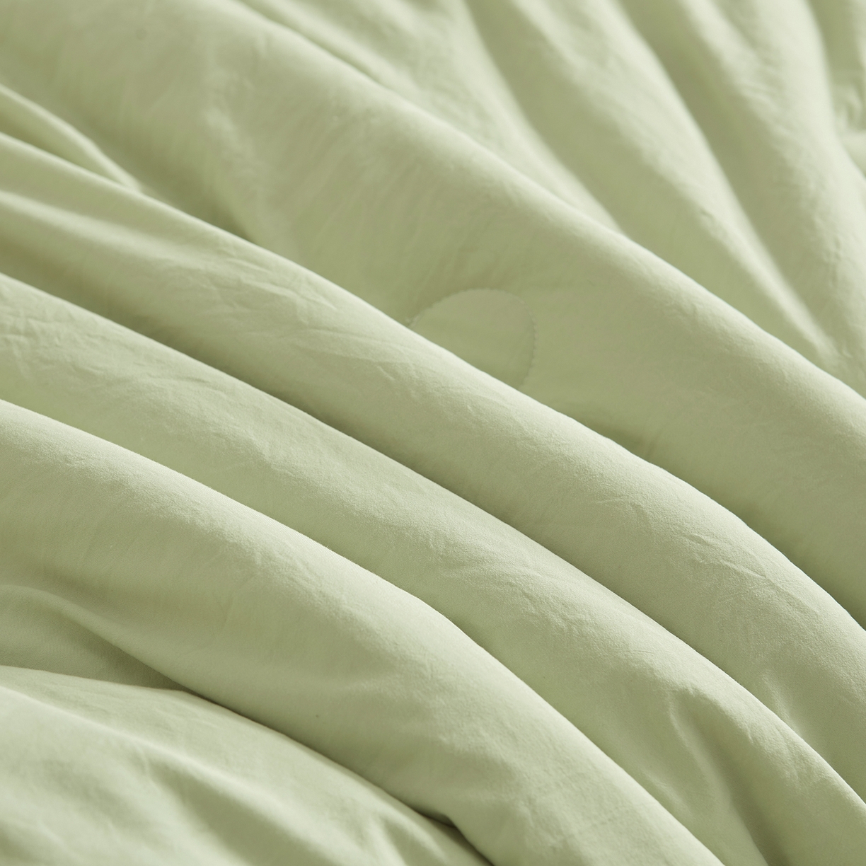 91家纺网 家纺一手货源 找家纺 样样红被业 2026新款水洗棉100%纯棉花夏被 云朵棉-绿拼灰