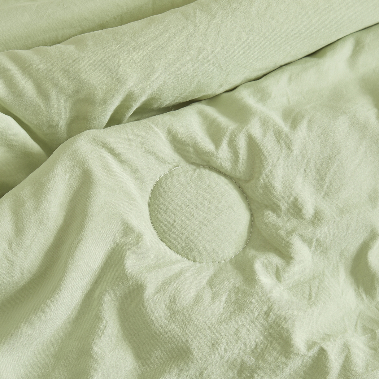 91家纺网 家纺一手货源 找家纺 样样红被业 2026新款水洗棉100%纯棉花夏被 云朵棉-绿拼灰