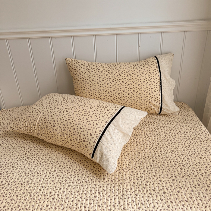 91家纺网 家纺一手货源 找家纺 欧尚 2026新款花边云感棉夏被床盖四件套 晴川木也