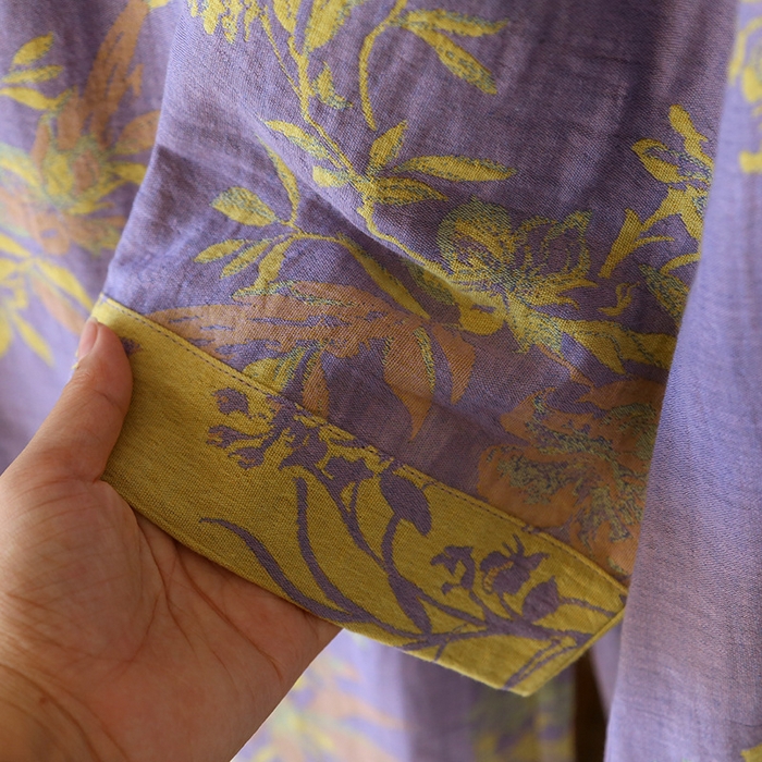 91家纺网 家纺一手货源 找家纺 （总）洛兰沙家居馆 新款色织水洗棉女士大码家居服 双层棉纱复古风睡衣 四季薄款套装