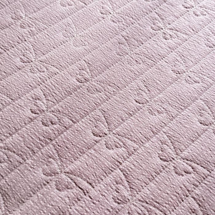 91家纺网 家纺一手货源 找家纺 2026春夏新款ins风小清新AB版法式云朵棉木棉床盖款四件套 a紫韵