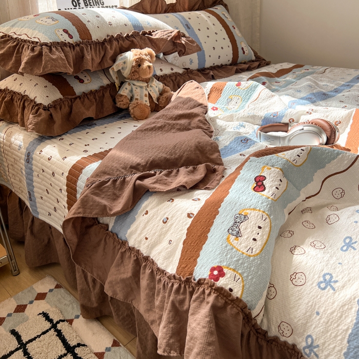 91家纺网 家纺一手货源 找家纺 （总）欧尚 2026新款床盖款花边夏被四件套