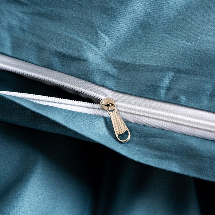 91家纺网 家纺一手货源 找家纺 憨豆家纺 2026新款全棉60s四件套纯色贡缎纯棉被套床笠款三件套长绒棉被套 芥蓝