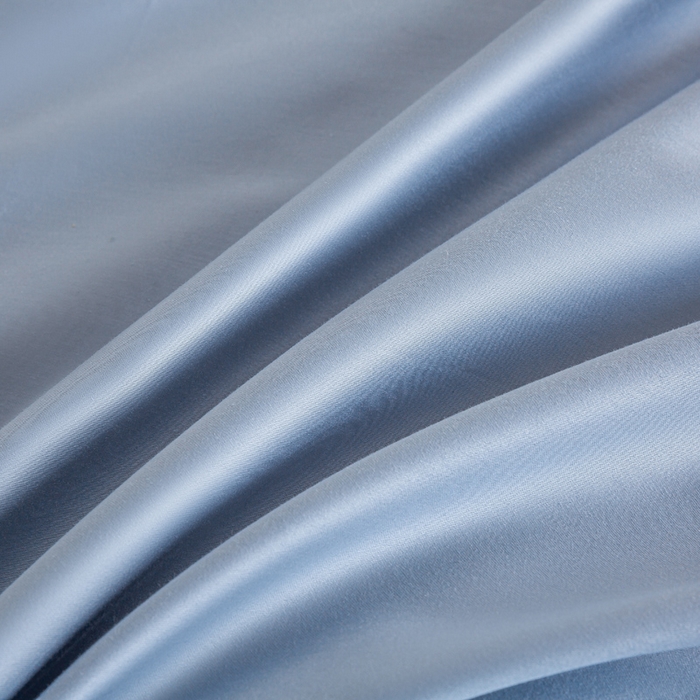 91家纺网 家纺一手货源 找家纺 憨豆家纺 2026新款全棉60s四件套纯色贡缎纯棉被套床笠款三件套长绒棉被套 蓝灰