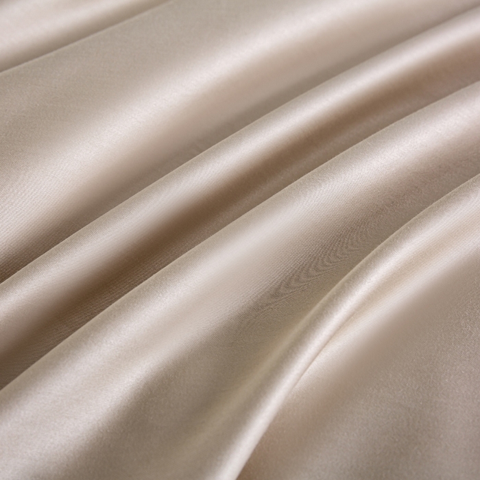 91家纺网 家纺一手货源 找家纺 憨豆家纺 2026新款全棉60s四件套纯色贡缎纯棉被套床笠款三件套长绒棉被套 奶咖