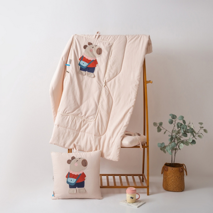 91家纺网 家纺一手货源 找家纺 （总）雷娜家居 2026新款糯糯棉四季款卡皮巴拉抱枕被