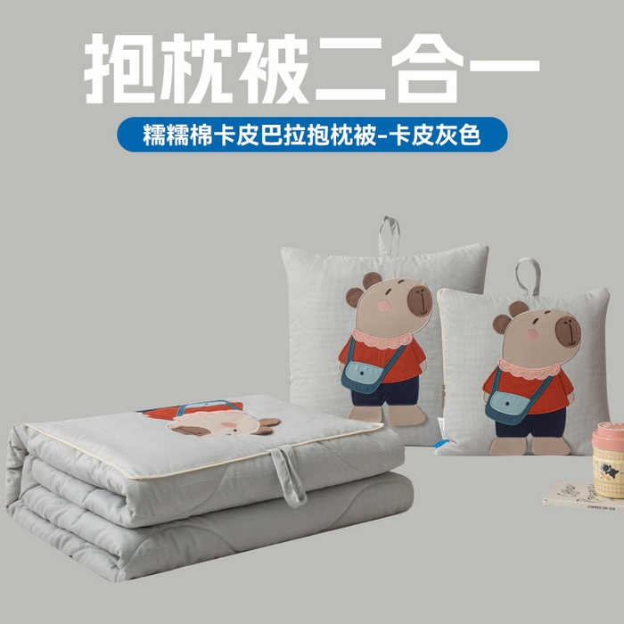 91家纺网 家纺一手货源 找家纺 （总）雷娜家居 2026新款糯糯棉四季款卡皮巴拉抱枕被