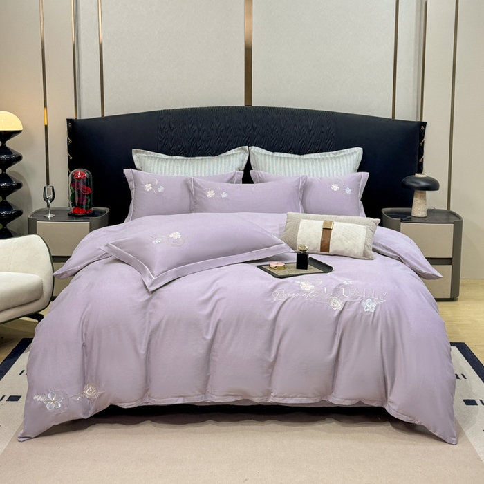 91家纺网 家纺一手货源 找家纺 （总）昊翔家纺 2026全棉纯棉刺绣花四件套40支长绒棉100% 棉礼盒包装