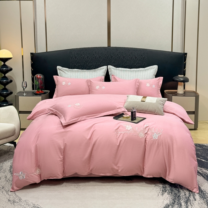 91家纺网 家纺一手货源 找家纺 （总）昊翔家纺 2026全棉纯棉刺绣花四件套40支长绒棉100% 棉礼盒包装