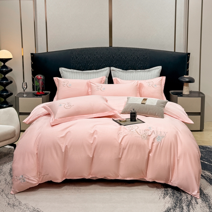 91家纺网 家纺一手货源 找家纺 （总）昊翔家纺 2026全棉纯棉刺绣花四件套40支长绒棉100% 棉礼盒包装