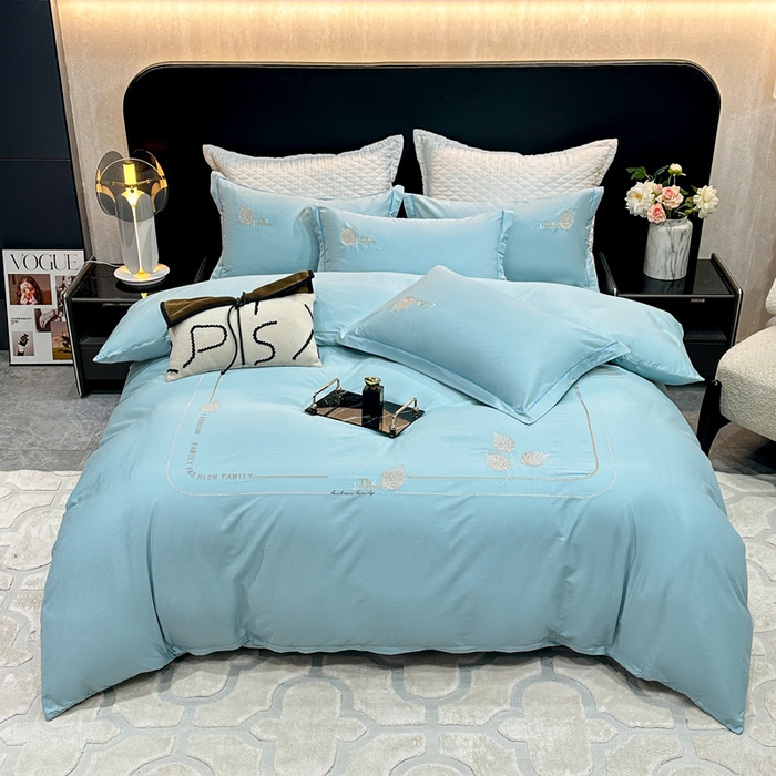 91家纺网 家纺一手货源 找家纺 （总）昊翔家纺 2026全棉纯棉刺绣花四件套40支长绒棉100% 棉礼盒包装