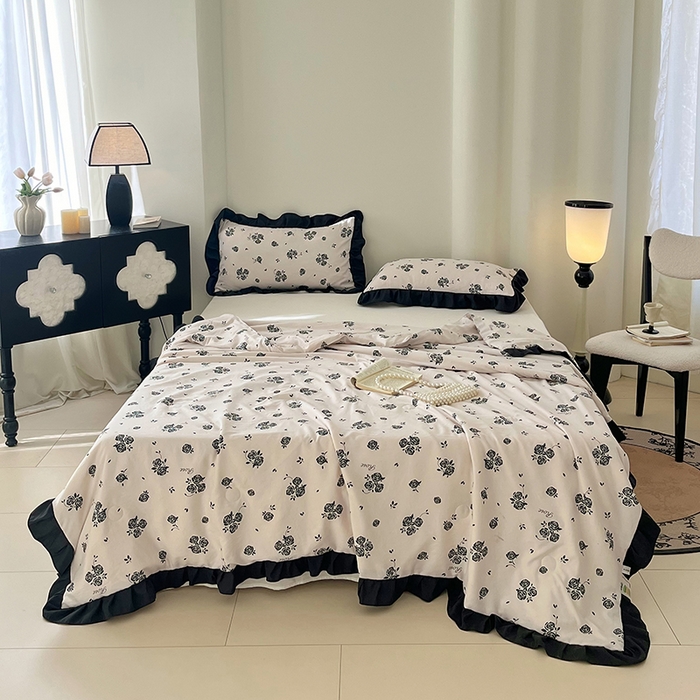 91家纺网 家纺一手货源 找家纺 （总）vip被业 2026新款新疆棉花双层纱皱皱纱法式赫本风韩版小香ins风空调夏被