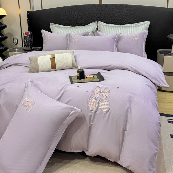 91家纺网 家纺一手货源 找家纺 （总）昊翔家纺 2026全棉纯棉刺绣花四件套40支长绒棉100% 棉礼盒包装