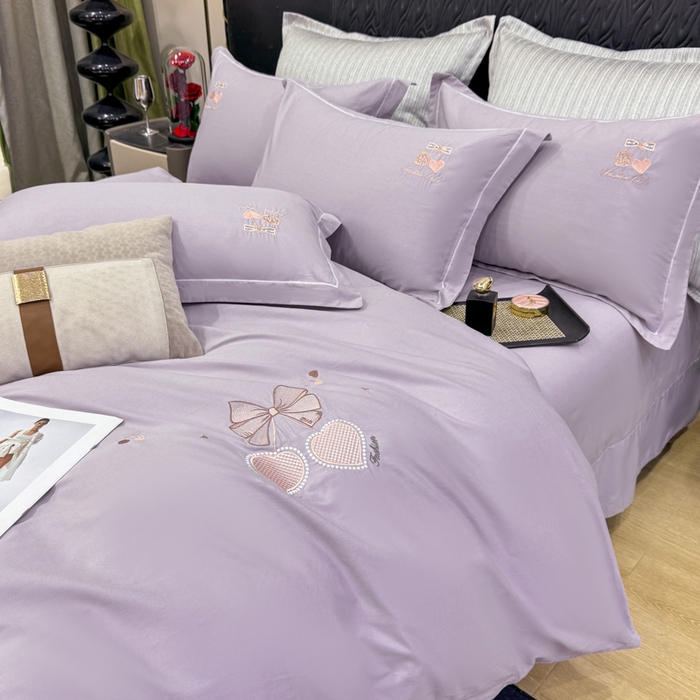 91家纺网 家纺一手货源 找家纺 （总）昊翔家纺 2026全棉纯棉刺绣花四件套40支长绒棉100% 棉礼盒包装