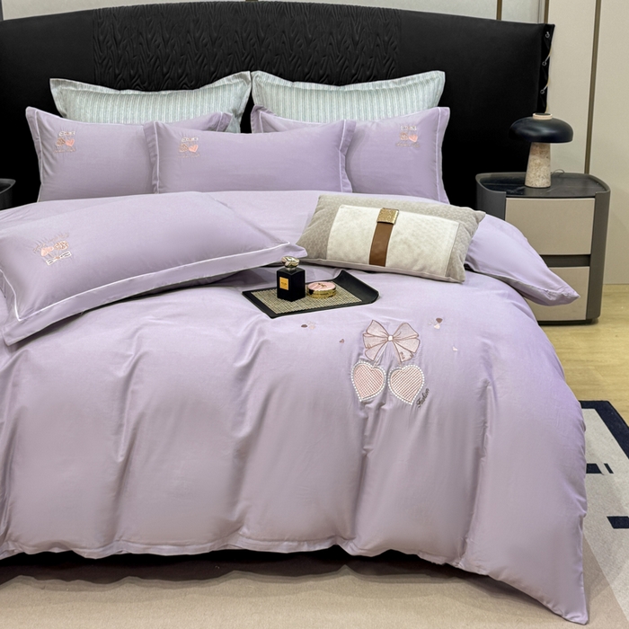 91家纺网 家纺一手货源 找家纺 （总）昊翔家纺 2026全棉纯棉刺绣花四件套40支长绒棉100% 棉礼盒包装