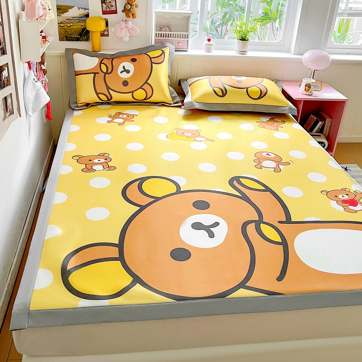 91家纺网 家纺一手货源 找家纺 （总）KT猫直营店 2026新款数码卡通印花凉感冰丝软凉席席子