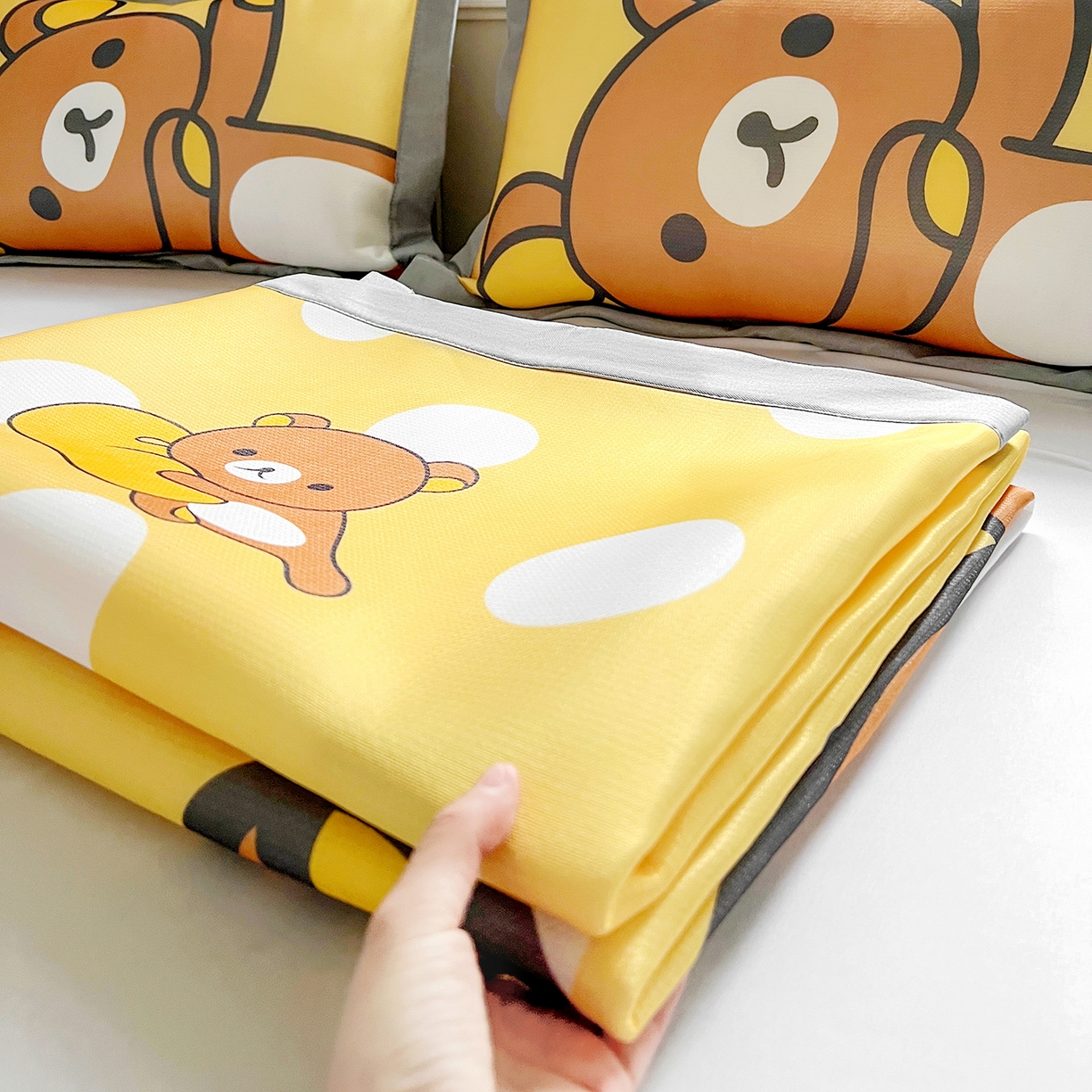 91家纺网 家纺一手货源 找家纺 （总）KT猫直营店 2026新款数码卡通印花凉感冰丝软凉席席子