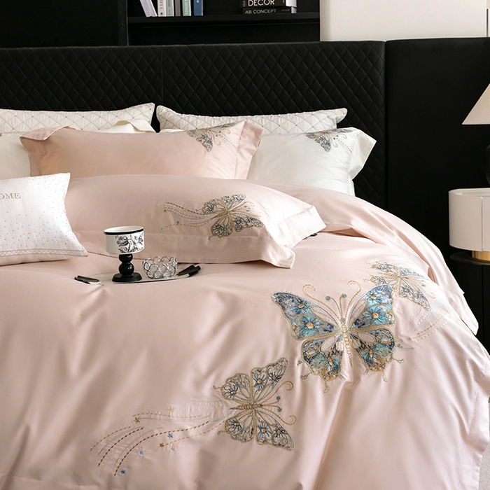 91家纺网 家纺一手货源 找家纺 蕾诺家纺 2026新款100S高奢简约匹马棉系列四件套-棉梦境 棉梦境-蔷薇粉