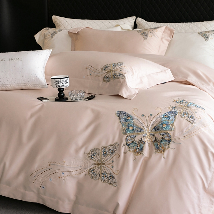 91家纺网 家纺一手货源 找家纺 蕾诺家纺 2026新款100S高奢简约匹马棉系列四件套-棉梦境 棉梦境-蔷薇粉