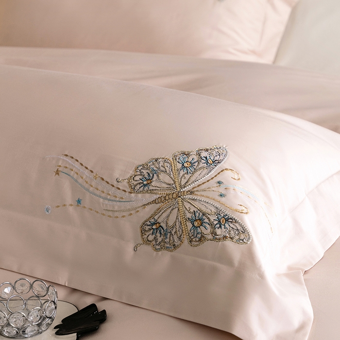 91家纺网 家纺一手货源 找家纺 蕾诺家纺 2026新款100S高奢简约匹马棉系列四件套-棉梦境 棉梦境-蔷薇粉