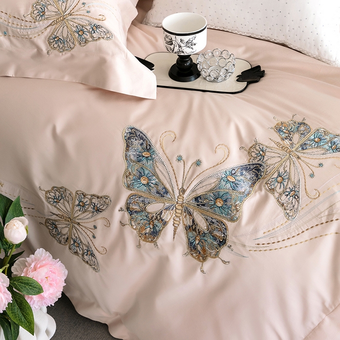 91家纺网 家纺一手货源 找家纺 蕾诺家纺 2026新款100S高奢简约匹马棉系列四件套-棉梦境 棉梦境-蔷薇粉