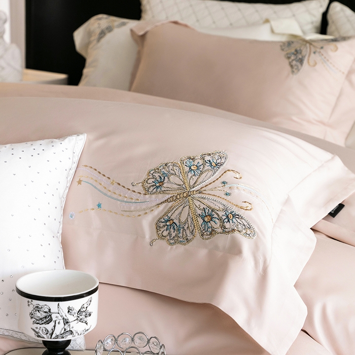 91家纺网 家纺一手货源 找家纺 蕾诺家纺 2026新款100S高奢简约匹马棉系列四件套-棉梦境 棉梦境-蔷薇粉