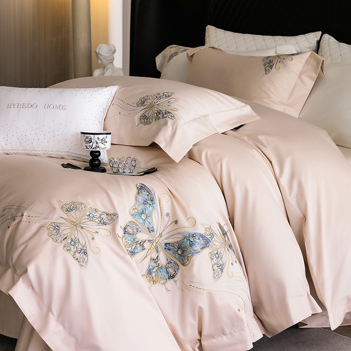 91家纺网 家纺一手货源 找家纺 蕾诺家纺 2026新款100S高奢简约匹马棉系列四件套-棉梦境 棉梦境-蔷薇粉