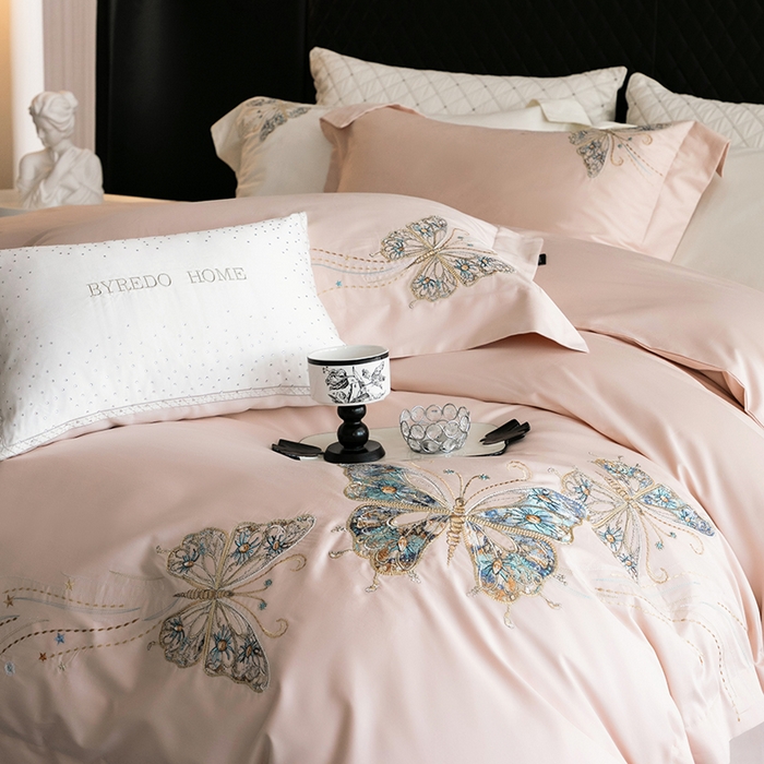 91家纺网 家纺一手货源 找家纺 蕾诺家纺 2026新款100S高奢简约匹马棉系列四件套-棉梦境 棉梦境-蔷薇粉