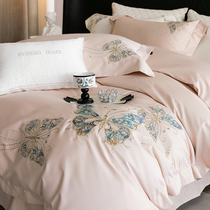 91家纺网 家纺一手货源 找家纺 蕾诺家纺 2026新款100S高奢简约匹马棉系列四件套-棉梦境 棉梦境-蔷薇粉