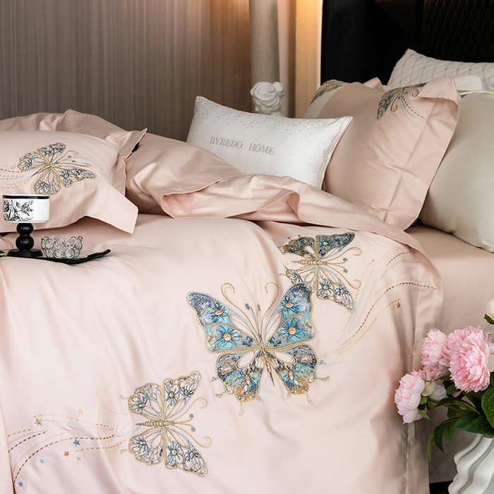 91家纺网 家纺一手货源 找家纺 蕾诺家纺 2026新款100S高奢简约匹马棉系列四件套-棉梦境 棉梦境-蔷薇粉