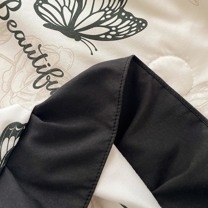 91家纺网 家纺一手货源 找家纺 vip被业 2026新款新疆棉花双层纱皱皱纱法式赫本风韩版小香ins风空调夏被 蝴蝶泉边