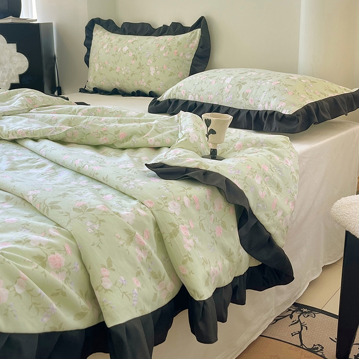 91家纺网 家纺一手货源 找家纺 vip被业 2026新款新疆棉花双层纱皱皱纱法式赫本风韩版小香ins风空调夏被 蓝调时刻