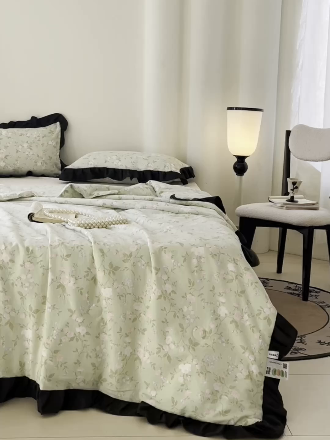 91家纺网 家纺一手货源 找家纺 vip被业 2026新款新疆棉花双层纱皱皱纱法式赫本风韩版小香ins风空调夏被 蓝调时刻