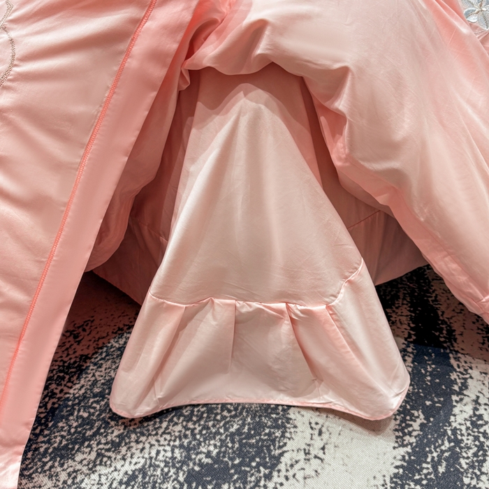 91家纺网 家纺一手货源 找家纺 昊翔家纺 2026全棉纯棉刺绣花四件套40支长绒棉100% 棉礼盒包装 春妍-浅玉