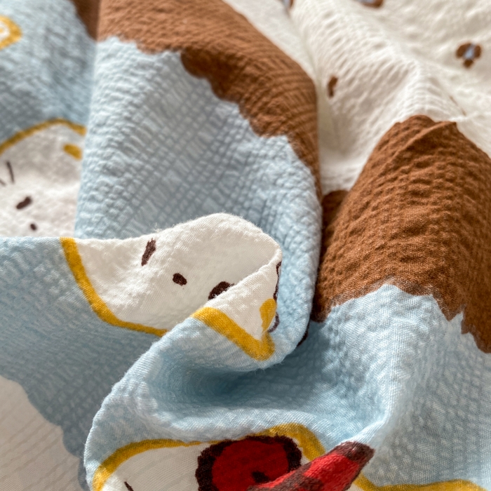 91家纺网 家纺一手货源 找家纺 赛琳 2026新款泡芙纱床笠系列单床笠床笠单件（有买家秀） 可可小猫条