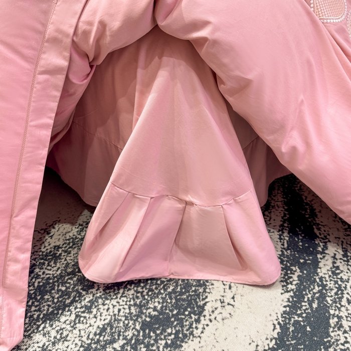 91家纺网 家纺一手货源 找家纺 昊翔家纺 2026全棉纯棉刺绣花四件套40支长绒棉100% 棉礼盒包装 樱桃之恋-豆沙